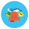 Big Dot of Happiness Under the Sea Critters - Baby Shower or Birthday Party Circle Sticker Labels - 24 Count